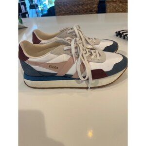 Gola Retro Style Womens Sneakers With Suede & Leather Details Multicolor Design